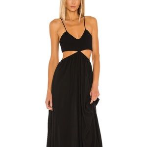 NWT Indah black Maxi cut out dress Large